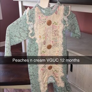 Ricrac And Ruffles/peaches n cream Romper